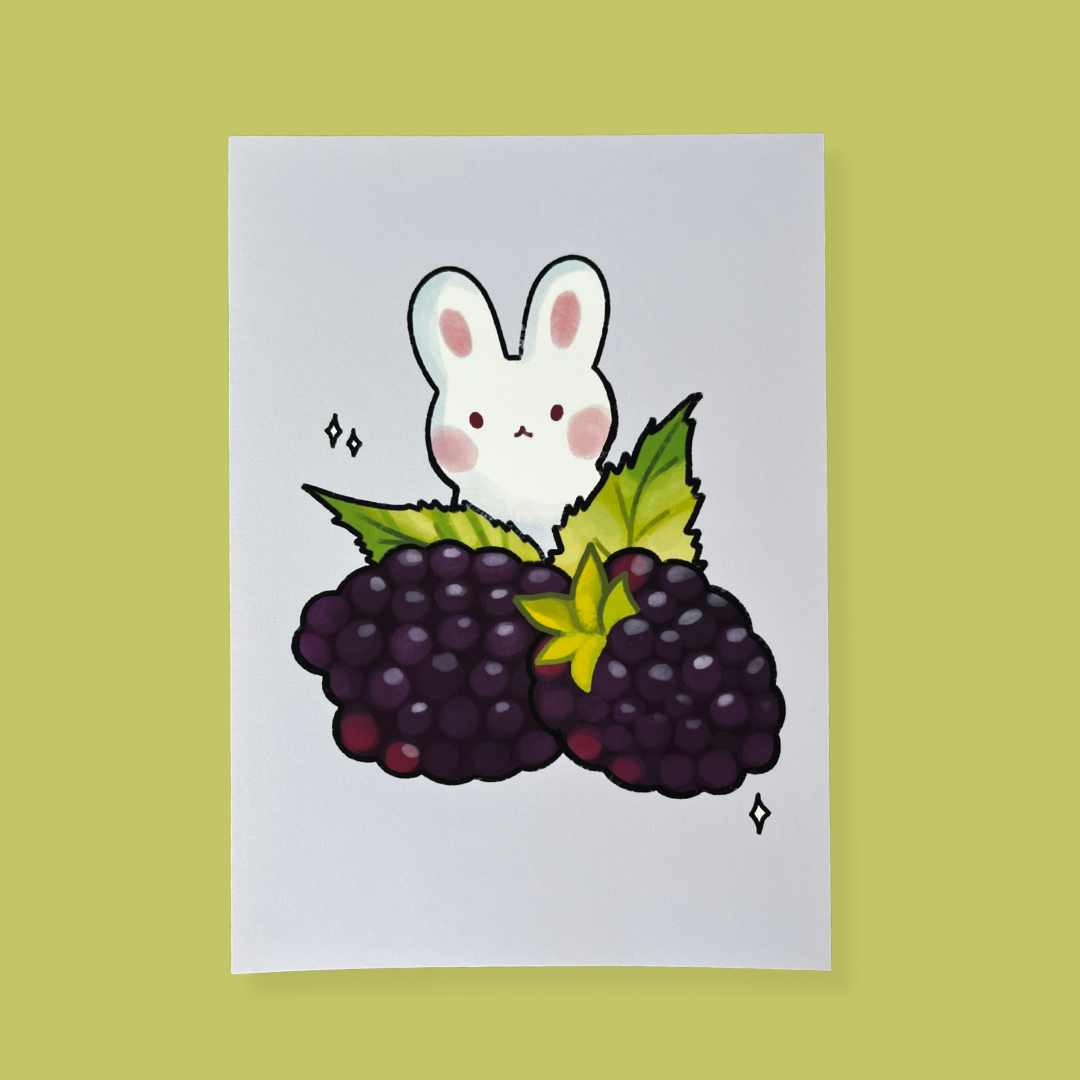 Blackberry Bunny Art Print