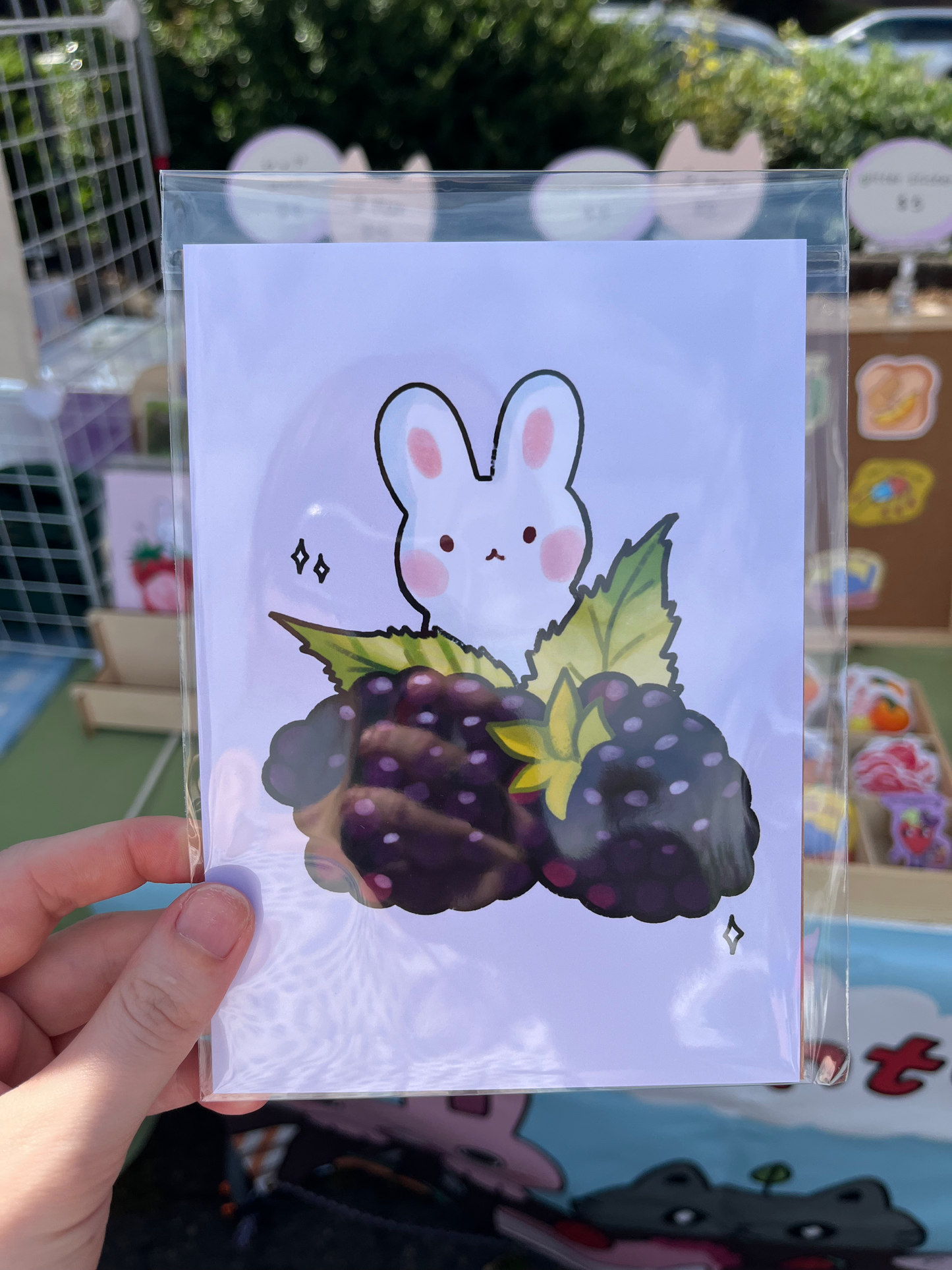 Blackberry Bunny Art Print