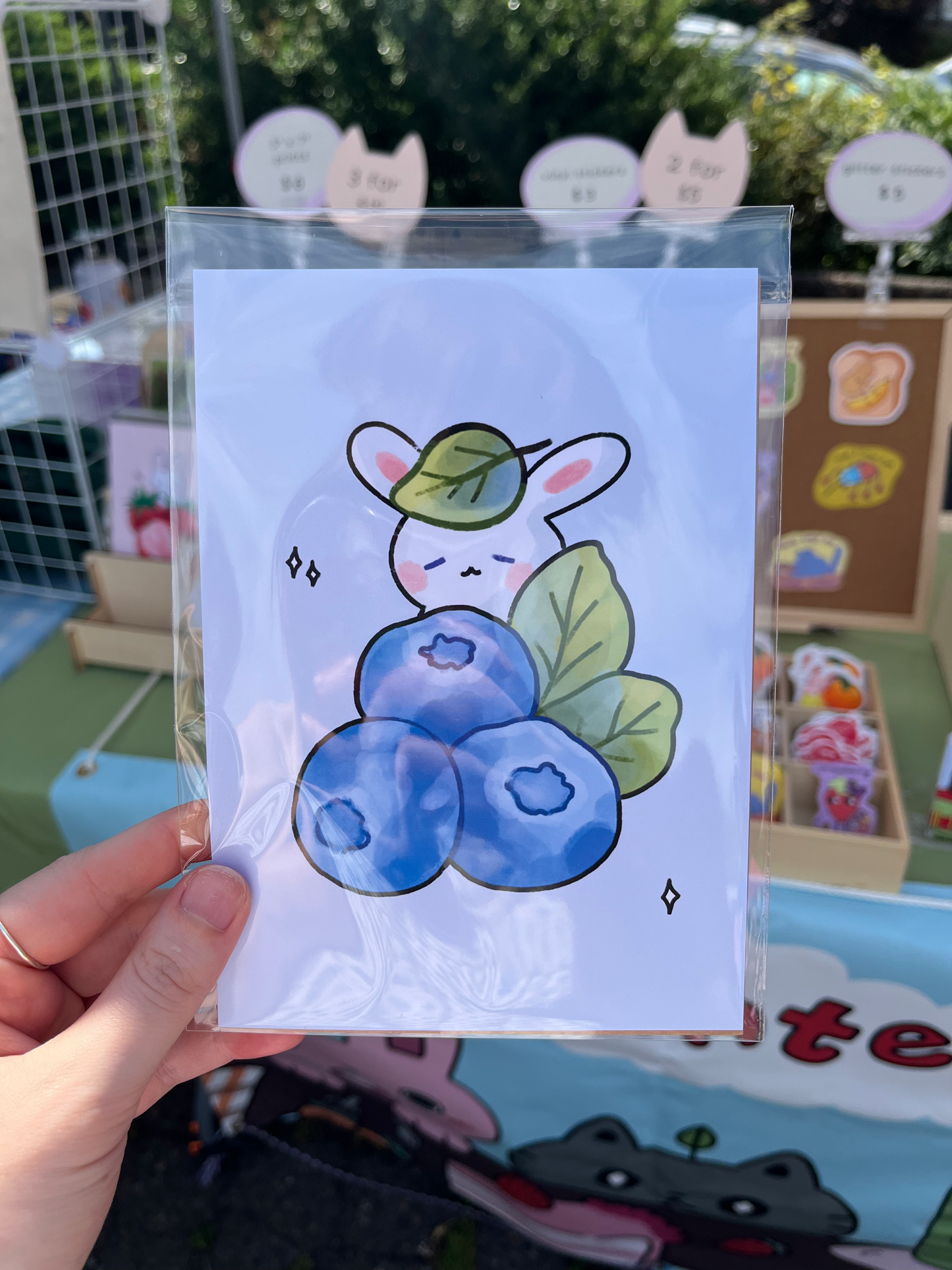 Blueberry Bunny Art Print