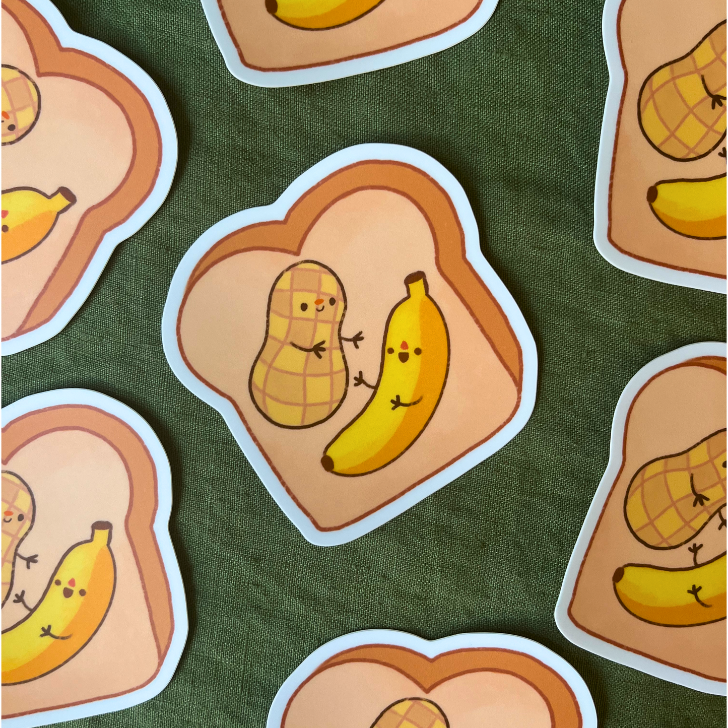 PB & Banana Toast Vinyl Sticker