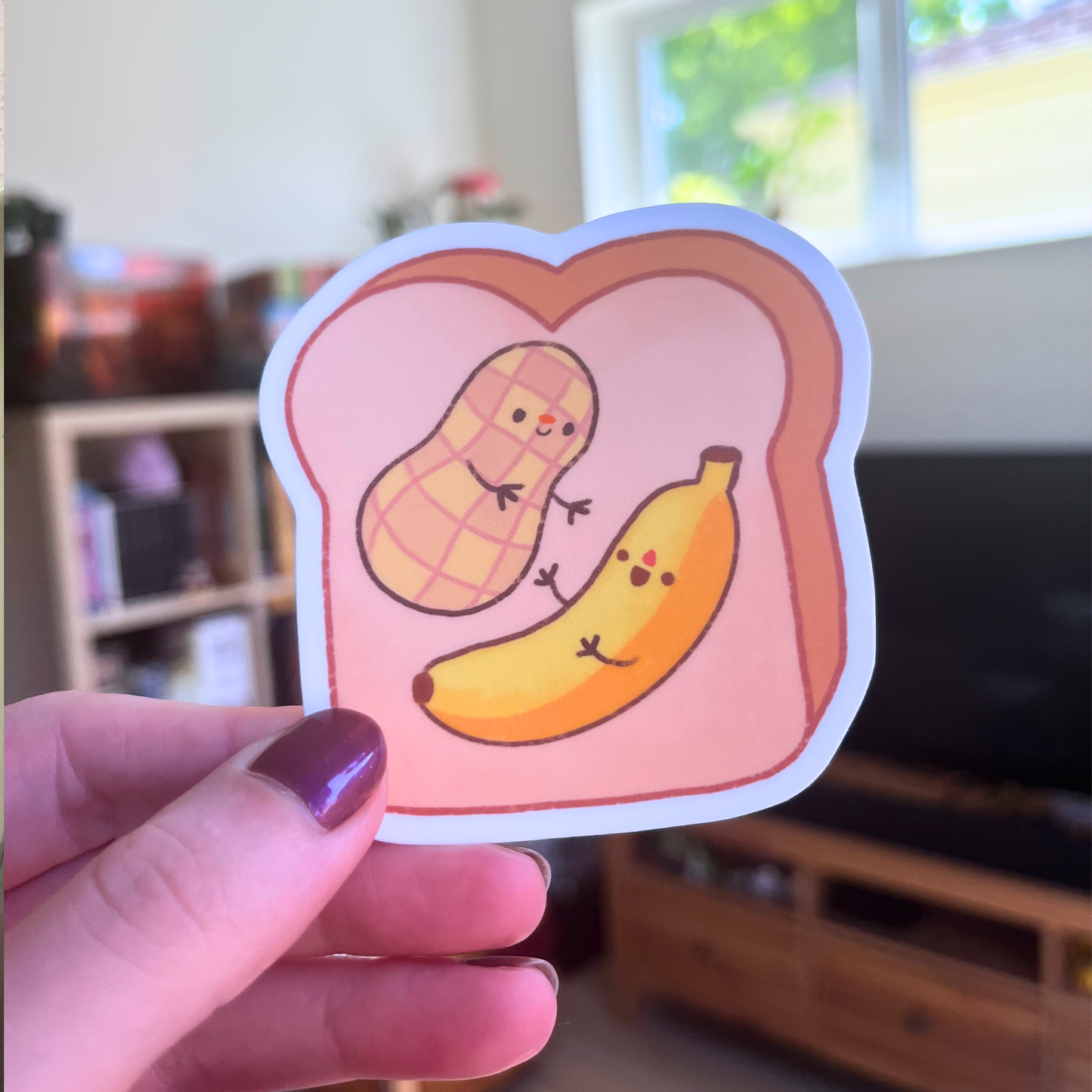 PB & Banana Toast Vinyl Sticker