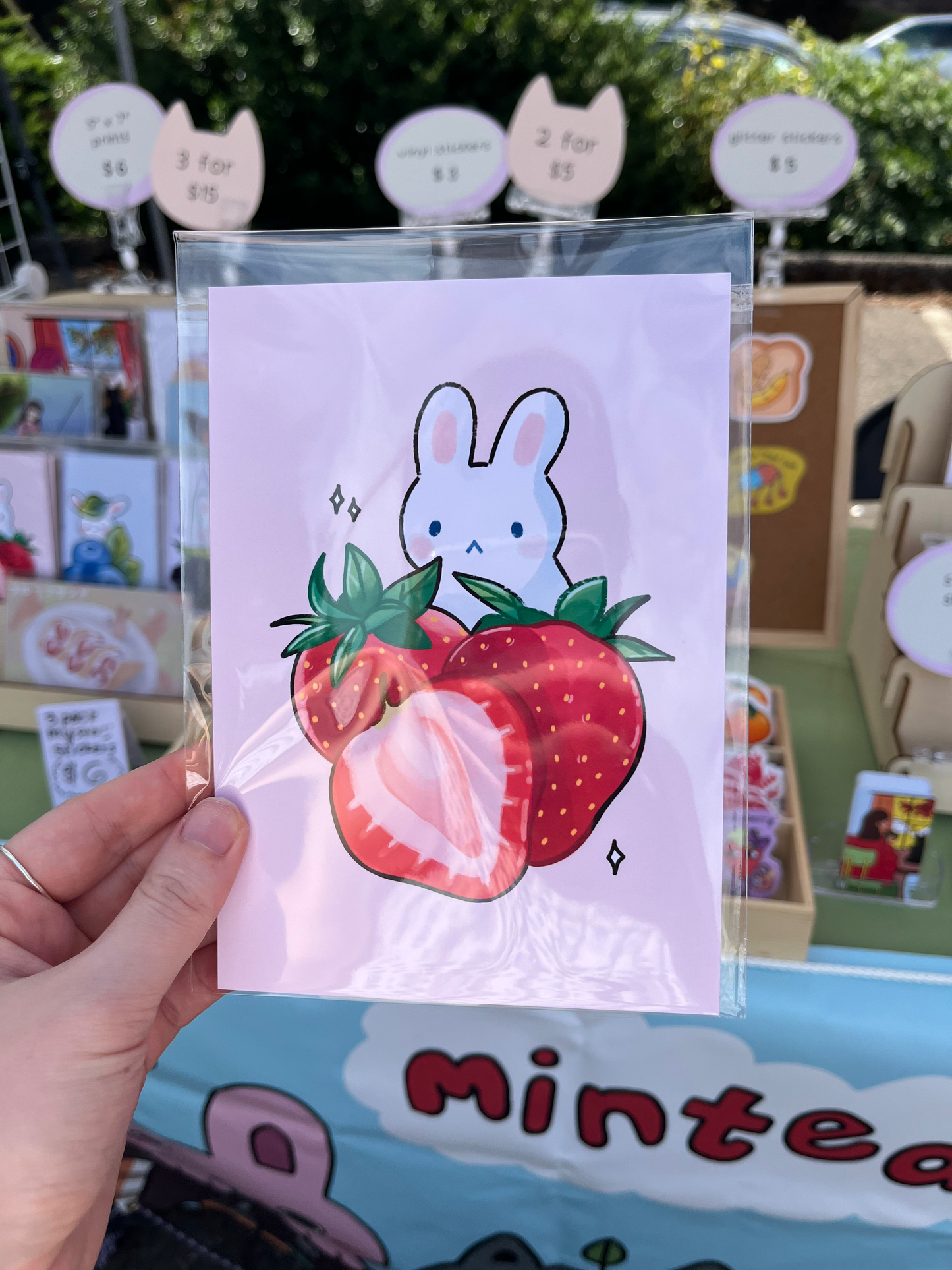 Strawberry Bunny Print