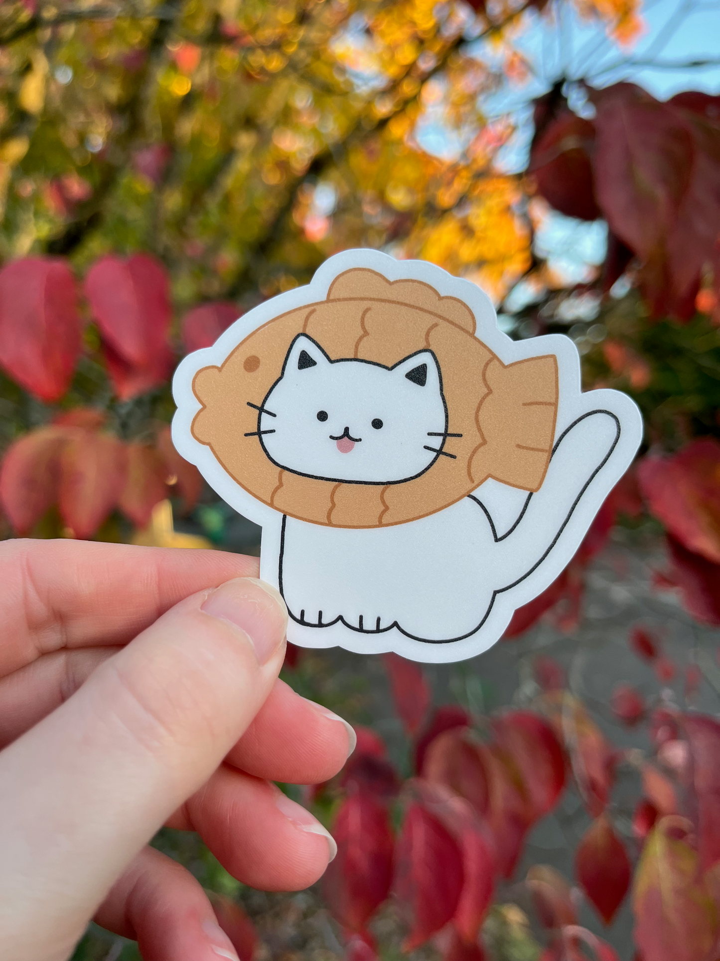 Taiyaki Cat Vinyl Sticker