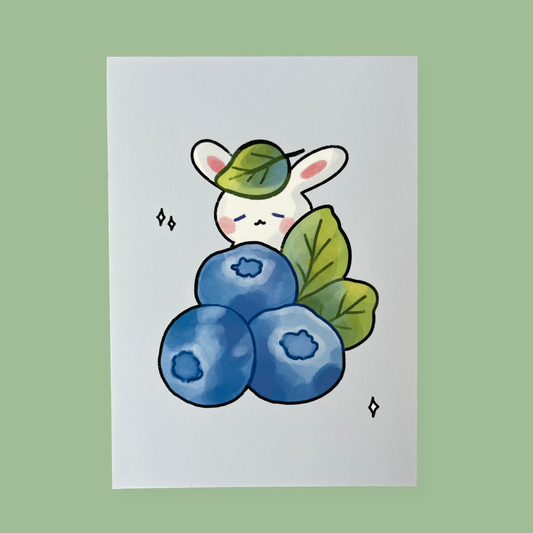 Blueberry Bunny Art Print