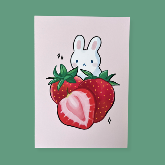 Strawberry Bunny Print