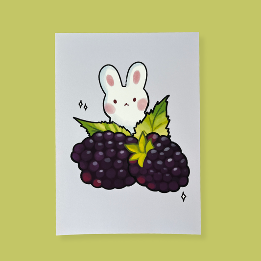 Blackberry Bunny Art Print