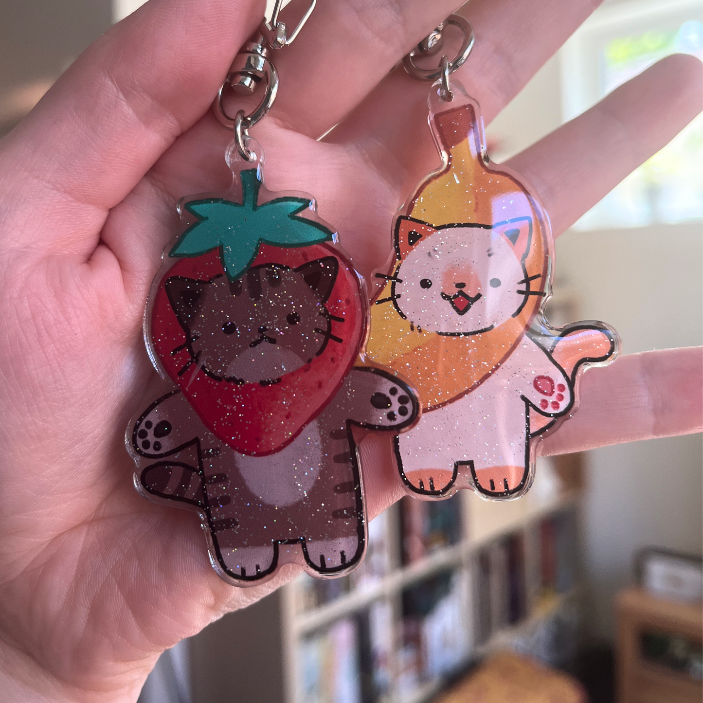 Fruit Cat Keychains