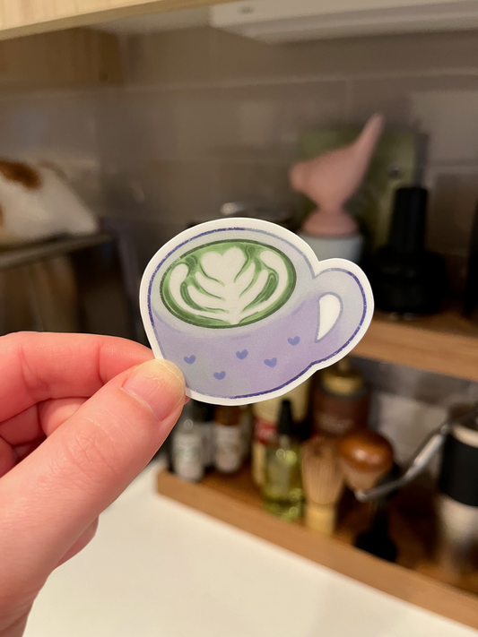 Hot Matcha Vinyl Sticker