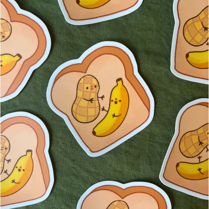 PB & Banana Toast Vinyl Sticker