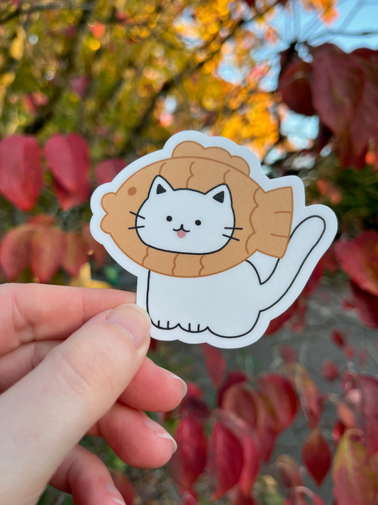 Taiyaki Cat Vinyl Sticker