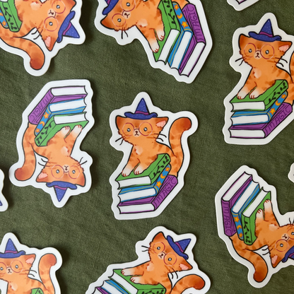 Wizard Cat Vinyl Sticker