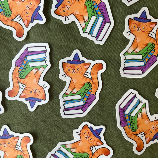 Wizard Cat Vinyl Sticker